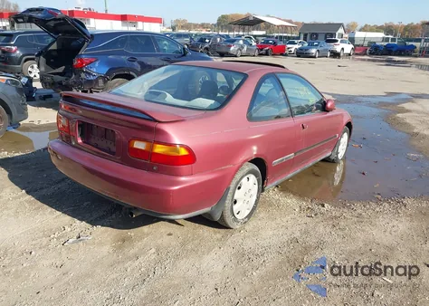1993 Honda Civic Ex from USA, damaged, VIN 1HGEJ1256PL005988